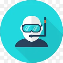 潜水扁平化图标-空若网 潜水扁平化图标-空若网