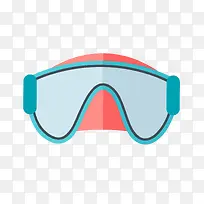 矢量扁平化潜水镜-空若网 矢量扁平化潜水镜-空若网