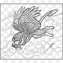 中国风手插画龙-空若网 中国风手插画龙-空若网