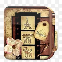 巴黎咖啡文化图标下载-空若网 巴黎咖啡文化图标下载-空若网