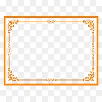 橙色矩形装饰边框-空若网 橙色矩形装饰边框-空若网