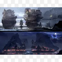 创意城镇游戏原画-空若网 创意城镇游戏原画-空若网