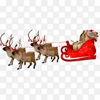 圣诞麋鹿雪橇车-空若网 圣诞麋鹿雪橇车-空若网