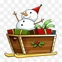 雪人圣诞车-空若网 雪人圣诞车-空若网