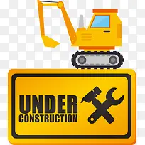 矢量黄色建筑和车辆-空若网 矢量黄色建筑和车辆-空若网