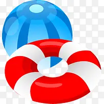 摄影夏日沙滩圆形球游泳圈-空若网 摄影夏日沙滩圆形球游泳圈-空若网