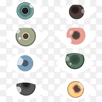 矢量彩色的眼睛-空若网 矢量彩色的眼睛-空若网
