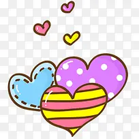 可爱紫色蓝色爱心-空若网 可爱紫色蓝色爱心-空若网