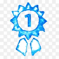 手绘水彩奖章-空若网 手绘水彩奖章-空若网