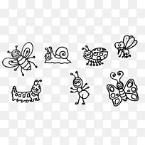 数蜂昆虫绘画剪贴画-昆虫-空若网 数蜂昆虫绘画剪贴画-昆虫-空若网