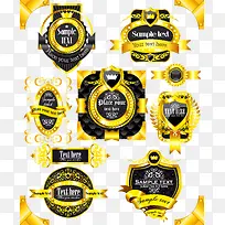 矢量黄金标牌-空若网 矢量黄金标牌-空若网
