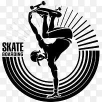 滑板青年插画-空若网 滑板青年插画-空若网