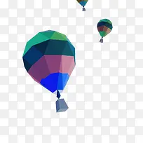 几何彩色热气球-空若网 几何彩色热气球-空若网