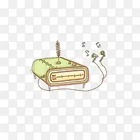 卡通手绘录音机-空若网 卡通手绘录音机-空若网