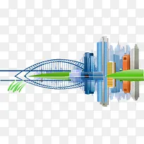 城市大桥海报促销素材-空若网 城市大桥海报促销素材-空若网