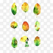 水彩叶子-空若网 水彩叶子-空若网