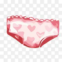矢量粉色爱心内裤素材-空若网 矢量粉色爱心内裤素材-空若网