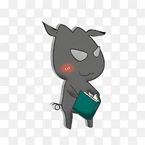 可爱动物看书素材-空若网 可爱动物看书素材-空若网