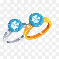 情侣对戒矢量素材-空若网 情侣对戒矢量素材-空若网