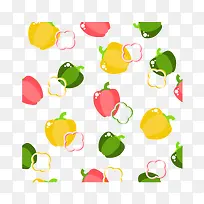 卡通清新蔬菜青椒底纹-空若网 卡通清新蔬菜青椒底纹-空若网