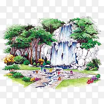 手绘山水画-空若网 手绘山水画-空若网