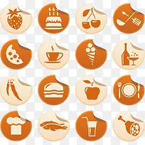 食物题材贴纸图标-空若网 食物题材贴纸图标-空若网
