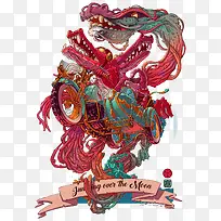 深色多彩龙图案车图案-空若网 深色多彩龙图案车图案-空若网