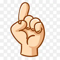 卡通矢量一手指手势-空若网 卡通矢量一手指手势-空若网