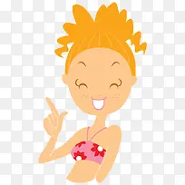 沙滩女孩手指图标-空若网 沙滩女孩手指图标-空若网