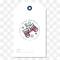 白色手套圣诞吊牌-空若网 白色手套圣诞吊牌-空若网