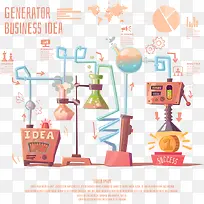 矢量创意试管图表-空若网 矢量创意试管图表-空若网