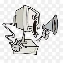 手绘电脑喇叭图样-空若网 手绘电脑喇叭图样-空若网