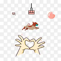 卡通手绘小狗狗-空若网 卡通手绘小狗狗-空若网