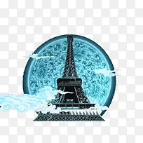 青花瓷和巴黎铁塔-空若网 青花瓷和巴黎铁塔-空若网