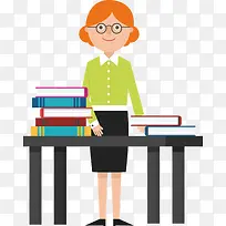 开学季站在课桌前的教师-空若网 开学季站在课桌前的教师-空若网