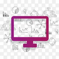 矢量手绘电脑-空若网 矢量手绘电脑-空若网