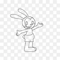 画线艺术-幸运的兔子奥斯瓦尔德-空若网 画线艺术-幸运的兔子奥斯瓦尔德-空若网