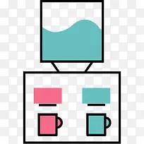 扁平化饮水机PNG下载-空若网 扁平化饮水机PNG下载-空若网