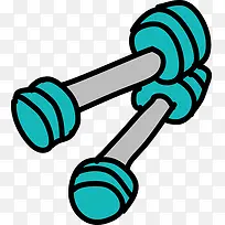 手绘哑铃-空若网 手绘哑铃-空若网