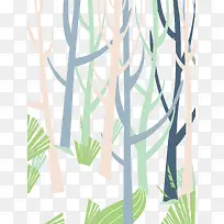 免抠卡通手绘森林树枝-空若网 免抠卡通手绘森林树枝-空若网