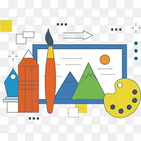 手绘扁平化设计-空若网 手绘扁平化设计-空若网