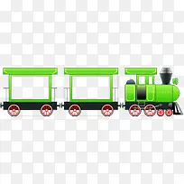 手绘可爱绿色小火车-空若网 手绘可爱绿色小火车-空若网