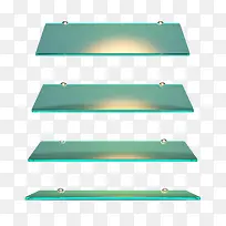 绿色透明玻璃架-空若网 绿色透明玻璃架-空若网