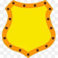 卡通橙色盾牌-空若网 卡通橙色盾牌-空若网