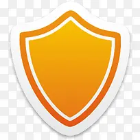 橙色卡通盾牌-空若网 橙色卡通盾牌-空若网