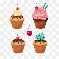 樱桃蛋糕矢量-空若网 樱桃蛋糕矢量-空若网