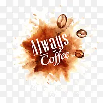 矢量咖啡豆和咖啡污渍-空若网 矢量咖啡豆和咖啡污渍-空若网