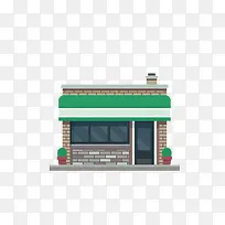 扁平化绿色房子-空若网 扁平化绿色房子-空若网