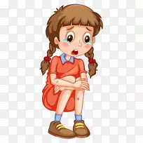 卡通摄影插画-孩子哭了-空若网 卡通摄影插画-孩子哭了-空若网