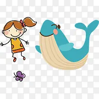 卡通小人和动物剪影-空若网 卡通小人和动物剪影-空若网